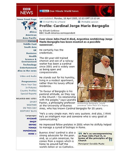 Papa Francisco - jornais