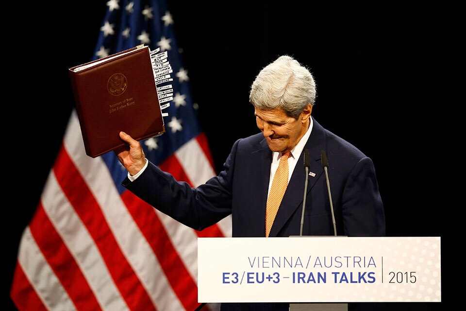 Secretário de Estado dos EUA, John Kerry, discursa em Viena