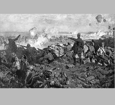 A Segunda Batalha de Ypres, de Richard Jack. Crédito: Reprodução.