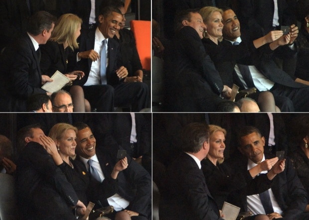 Obama Tira Selfie No Funeral De Mandela